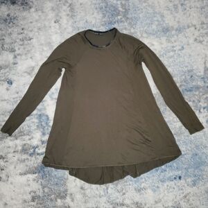 Zara Woman Collection Olive Green High Low Tunic Top Size Small